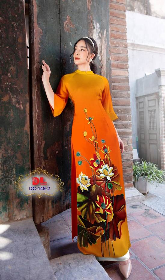 Vải Áo Dài Hoa Sen Kiểu Mới AD DC149 19 Vải Áo Dài Hoa Sen Kiểu Mới AD DC149