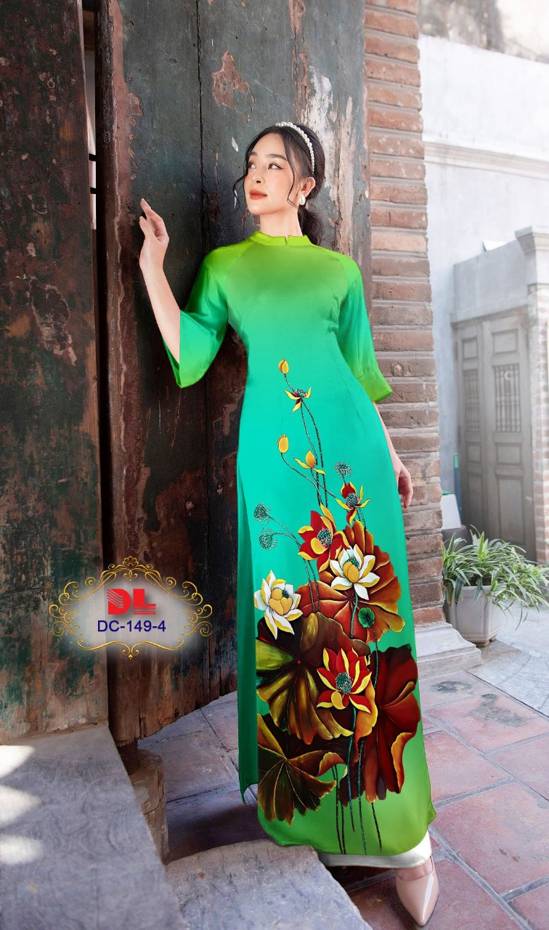Vải Áo Dài Hoa Sen Kiểu Mới AD DC149 21 Vải Áo Dài Hoa Sen Kiểu Mới AD DC149