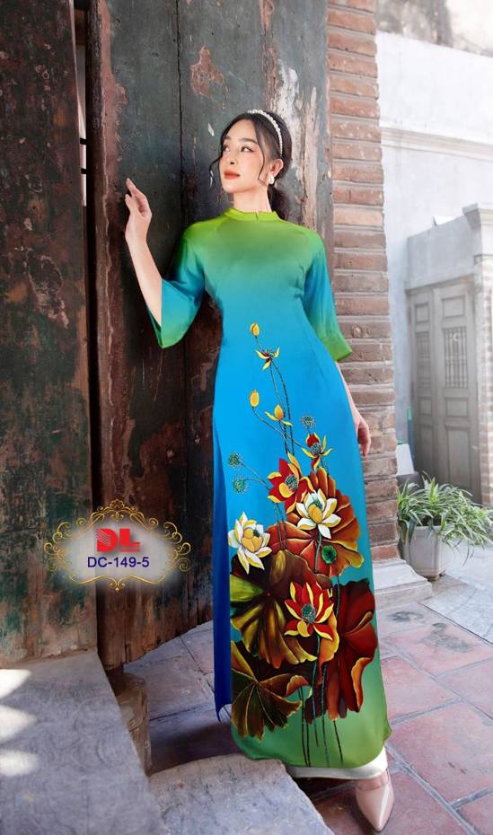 Vải Áo Dài Hoa Sen Kiểu Mới AD DC149 22 Vải Áo Dài Hoa Sen Kiểu Mới AD DC149