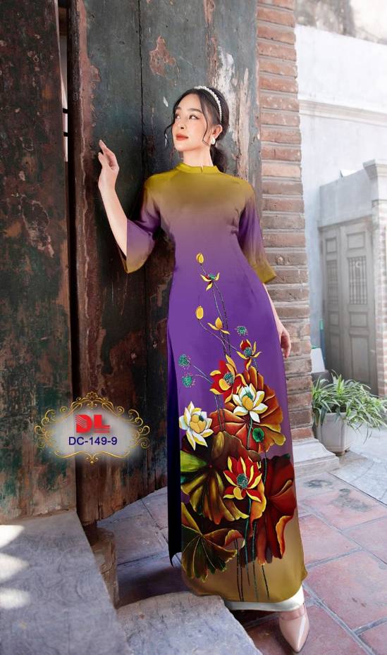 Vải Áo Dài Hoa Sen Kiểu Mới AD DC149 25 Vải Áo Dài Hoa Sen Kiểu Mới AD DC149