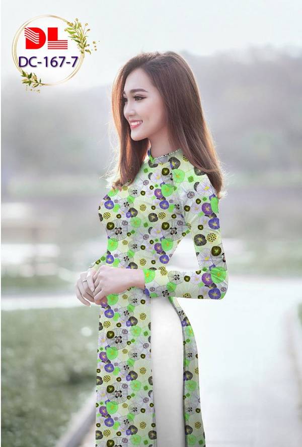 Vải Áo Dài Hoa Nhí Mới Ra AD DC167