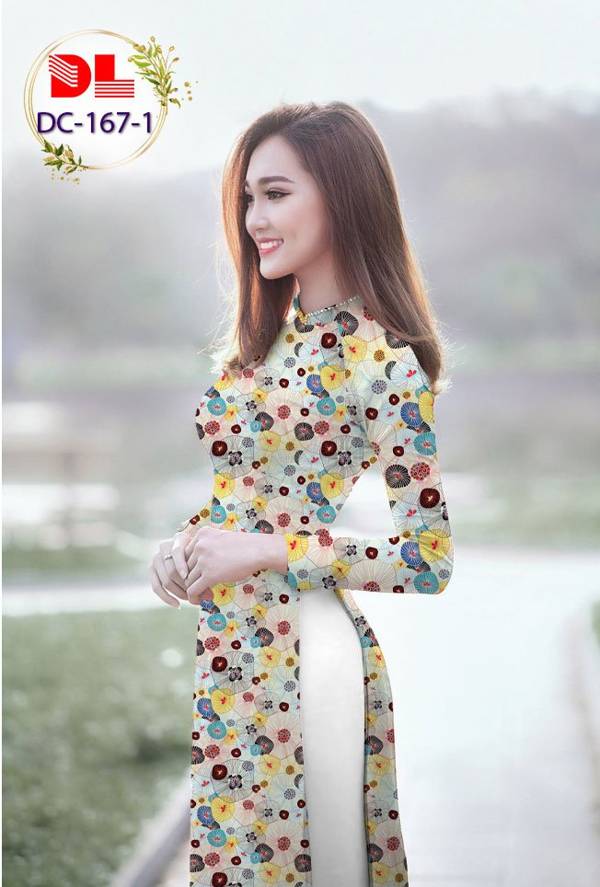 Vải Áo Dài Hoa Nhí Mới Ra AD DC167