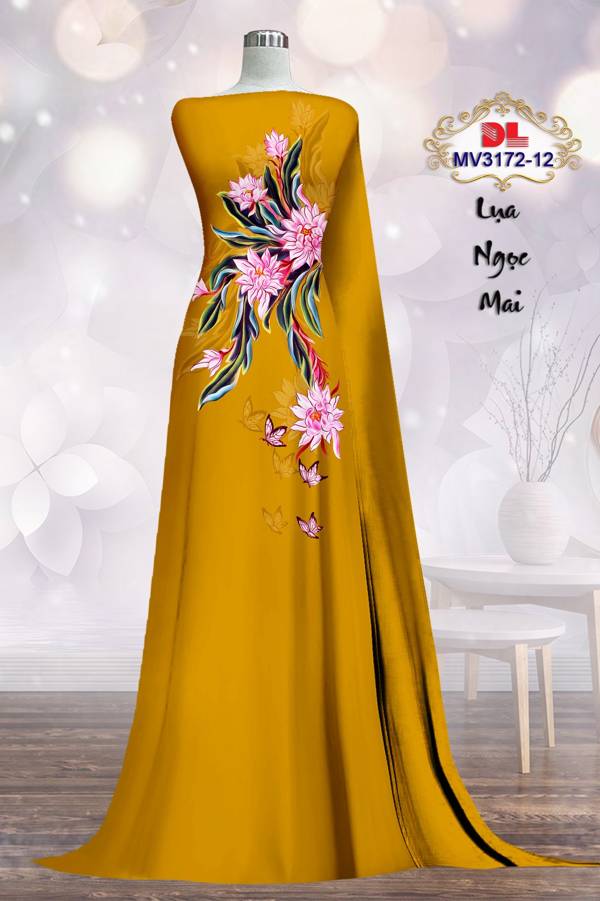 Vải Áo Dài Hoa In 3D Vừa Ra AD MV3172 55 Vải Áo Dài Hoa In 3D Vừa Ra  AD MV3172