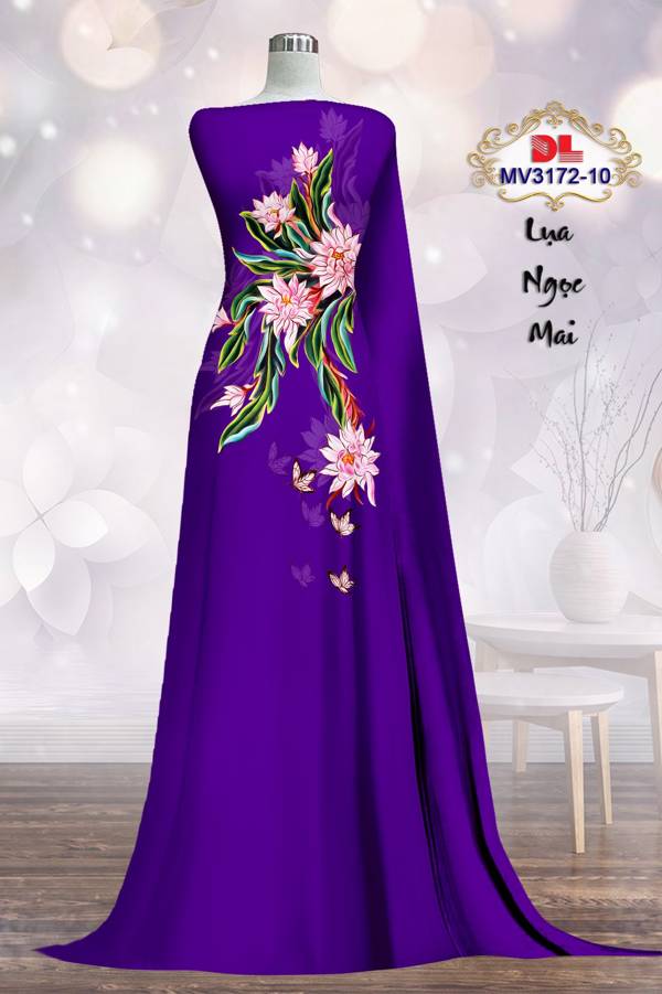 Vải Áo Dài Hoa In 3D Vừa Ra AD MV3172 53 Vải Áo Dài Hoa In 3D Vừa Ra  AD MV3172