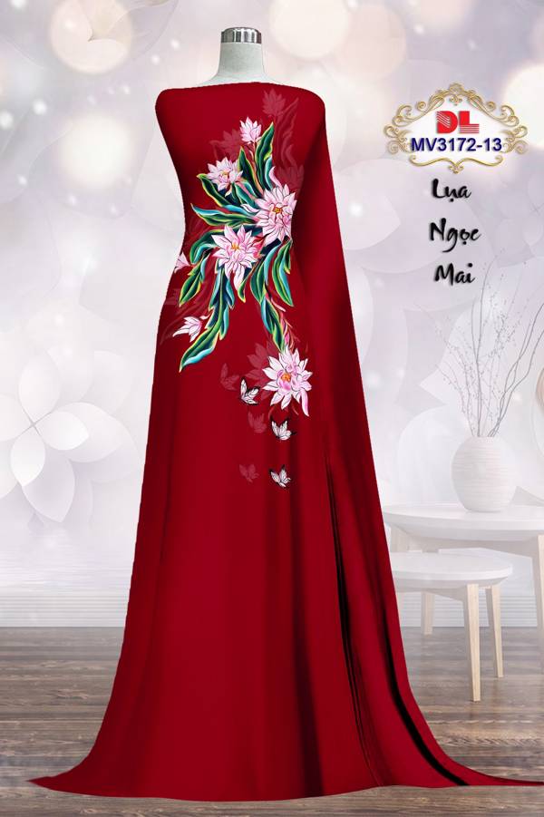 Vải Áo Dài Hoa In 3D Vừa Ra AD MV3172 56 Vải Áo Dài Hoa In 3D Vừa Ra  AD MV3172