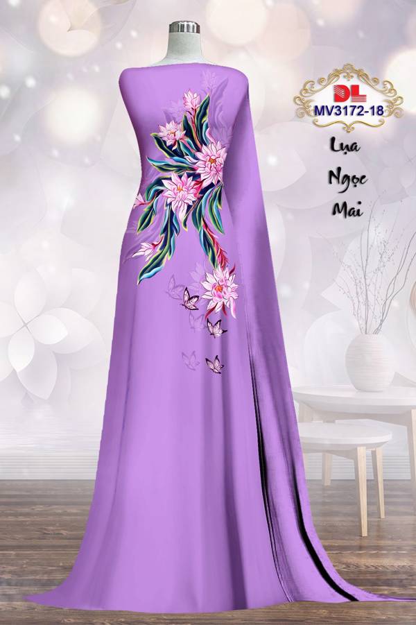 Vải Áo Dài Hoa In 3D Vừa Ra AD MV3172 62 Vải Áo Dài Hoa In 3D Vừa Ra  AD MV3172