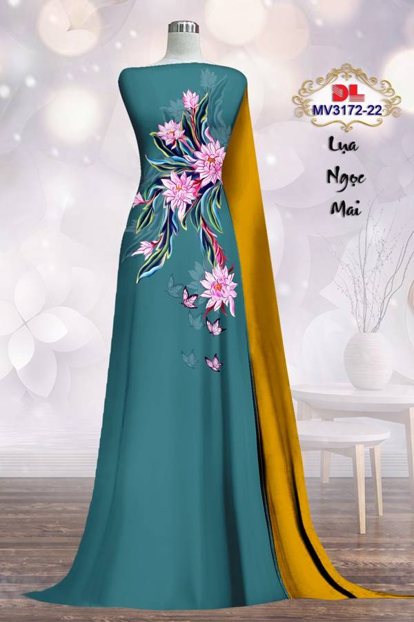 Vải Áo Dài Hoa In 3D Vừa Ra AD MV3172 66 Vải Áo Dài Hoa In 3D Vừa Ra  AD MV3172