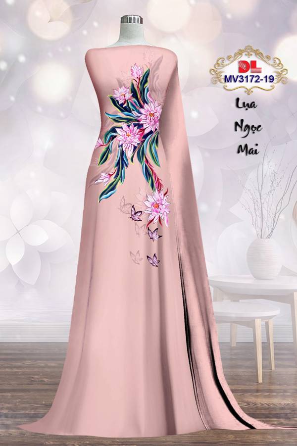 Vải Áo Dài Hoa In 3D Vừa Ra AD MV3172 63 Vải Áo Dài Hoa In 3D Vừa Ra  AD MV3172