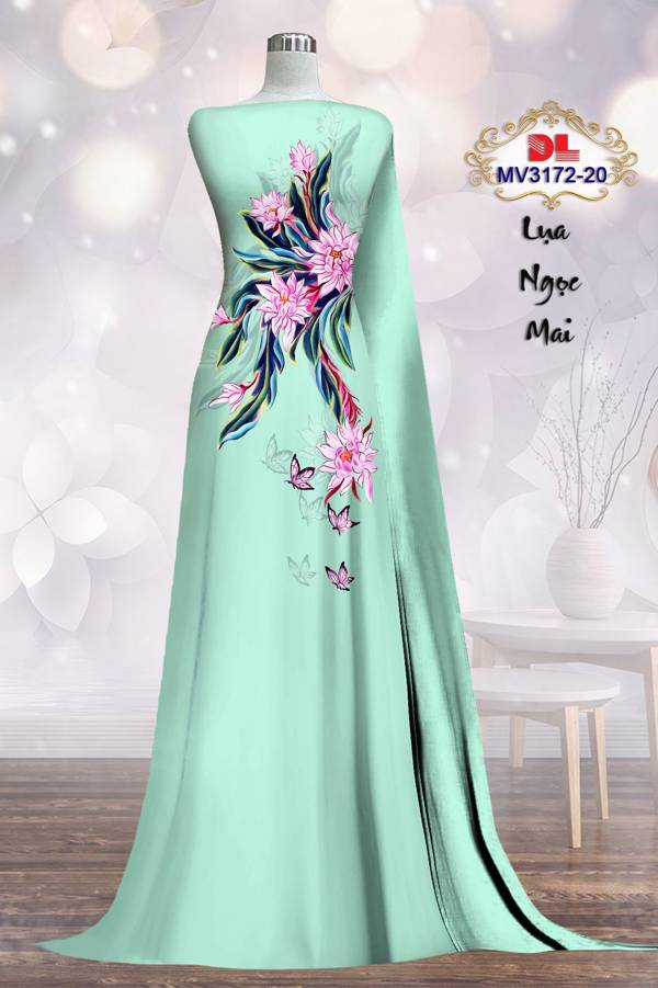 Vải Áo Dài Hoa In 3D Vừa Ra AD MV3172 64 Vải Áo Dài Hoa In 3D Vừa Ra  AD MV3172