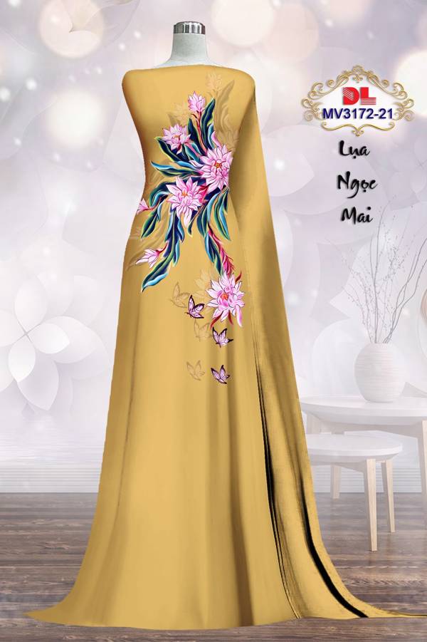 Vải Áo Dài Hoa In 3D Vừa Ra AD MV3172 65 Vải Áo Dài Hoa In 3D Vừa Ra  AD MV3172