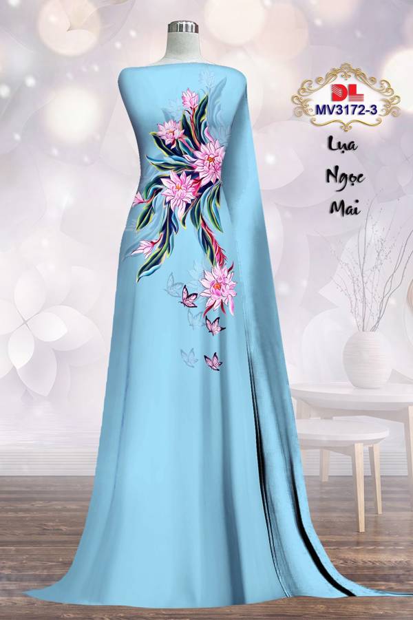 Vải Áo Dài Hoa In 3D Vừa Ra AD MV3172 70 Vải Áo Dài Hoa In 3D Vừa Ra  AD MV3172