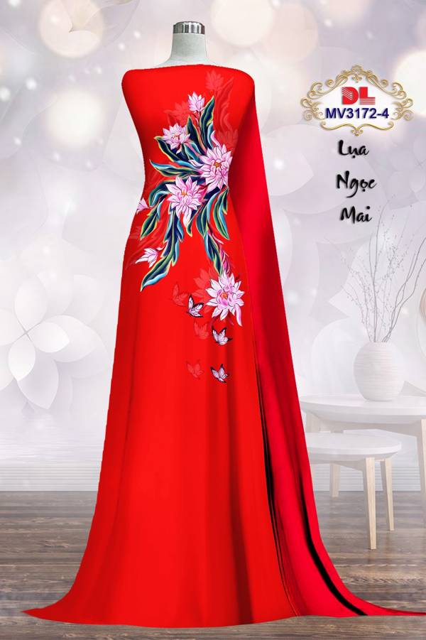 Vải Áo Dài Hoa In 3D Vừa Ra AD MV3172 71 Vải Áo Dài Hoa In 3D Vừa Ra  AD MV3172