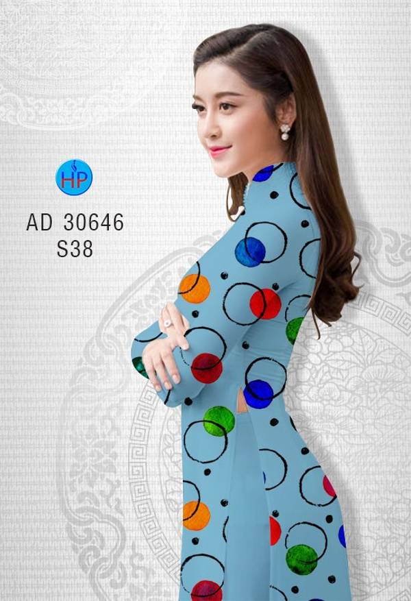 Vải Áo Dài Hoa Văn Tròn Mới Ra AD 30646 39 Vải Áo Dài Hoa Văn Tròn Mới Ra AD 30646
