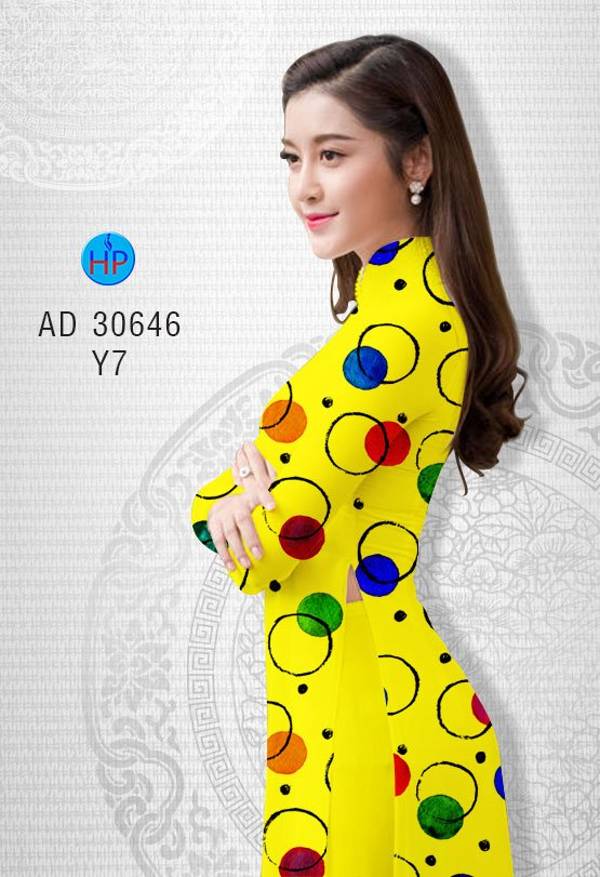 Vải Áo Dài Hoa Văn Tròn Mới Ra AD 30646 42 Vải Áo Dài Hoa Văn Tròn Mới Ra AD 30646