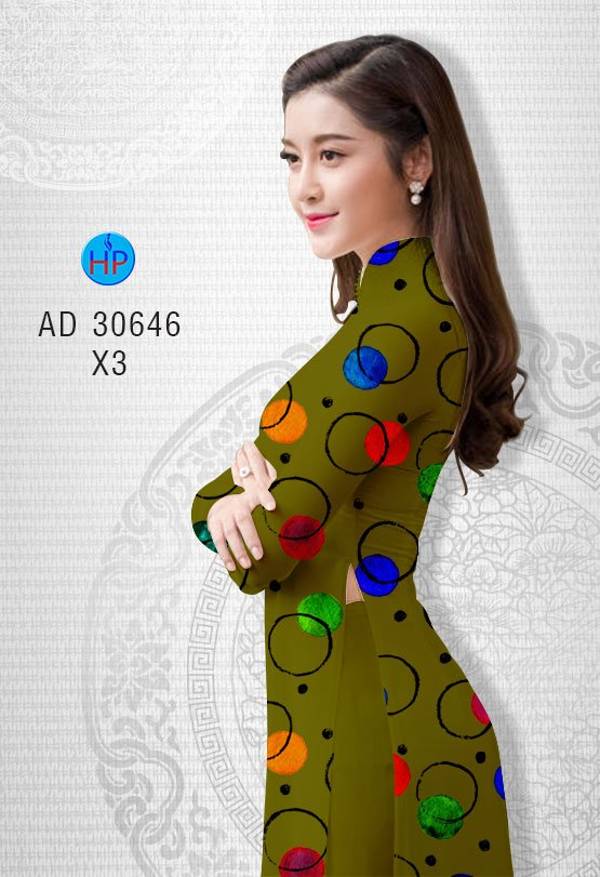 Vải Áo Dài Hoa Văn Tròn Mới Ra AD 30646 41 Vải Áo Dài Hoa Văn Tròn Mới Ra AD 30646