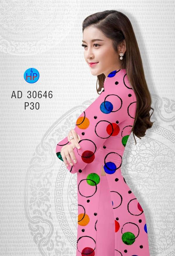 Vải Áo Dài Hoa Văn Tròn Mới Ra AD 30646 43 Vải Áo Dài Hoa Văn Tròn Mới Ra AD 30646