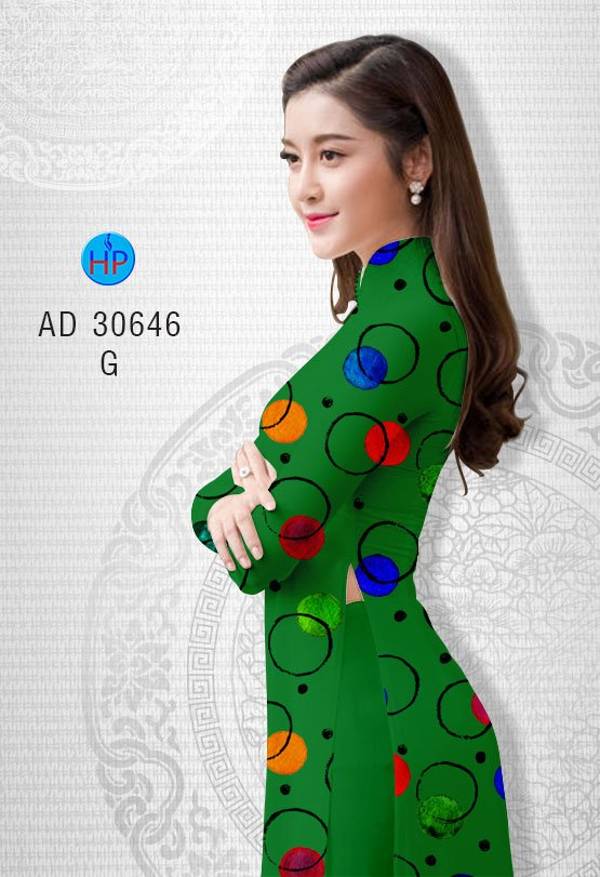 Vải Áo Dài Hoa Văn Tròn Mới Ra AD 30646 49 Vải Áo Dài Hoa Văn Tròn Mới Ra AD 30646