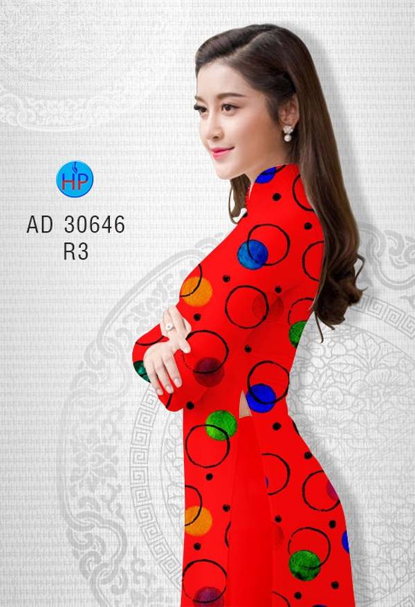 Vải Áo Dài Hoa Văn Tròn Mới Ra AD 30646 52 Vải Áo Dài Hoa Văn Tròn Mới Ra AD 30646