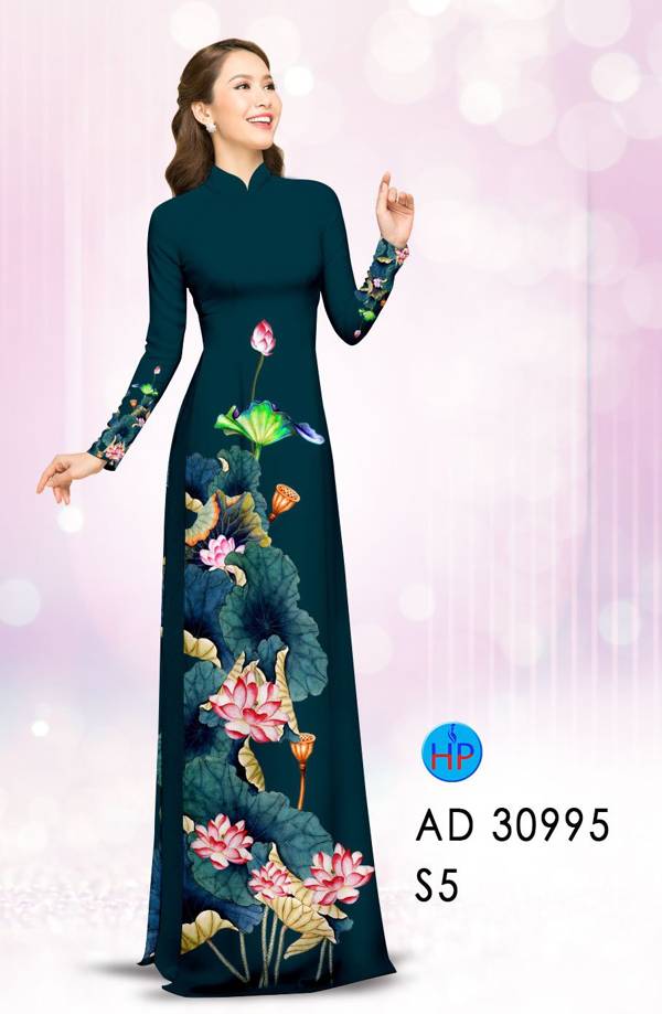 Vải Áo Dài Hoa Sen Thiết Kế 2021 AD 30995