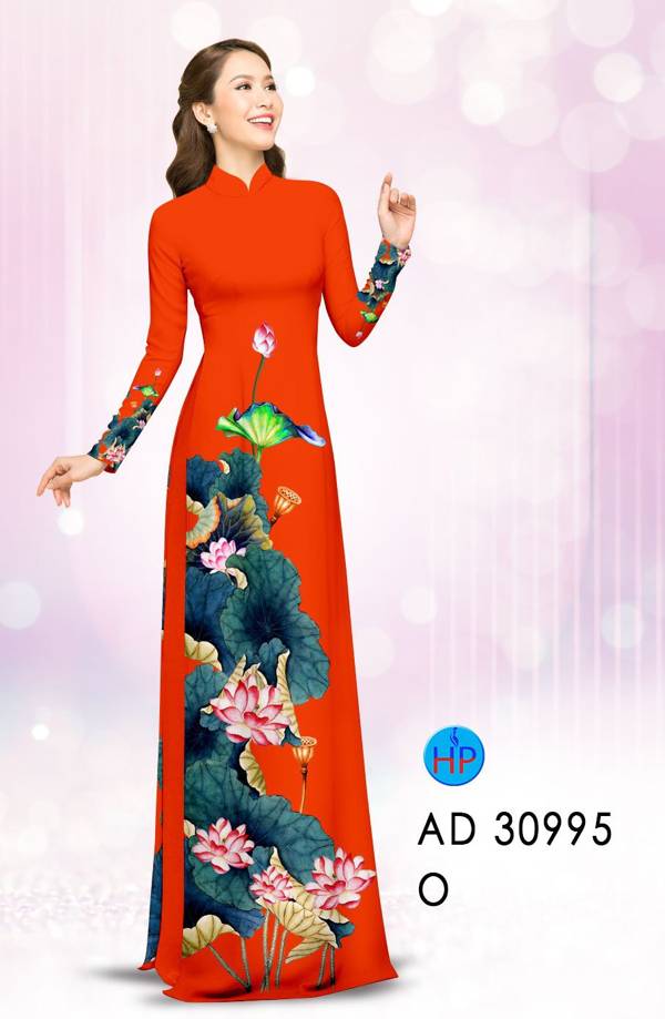 Vải Áo Dài Hoa Sen Thiết Kế 2021 AD 30995