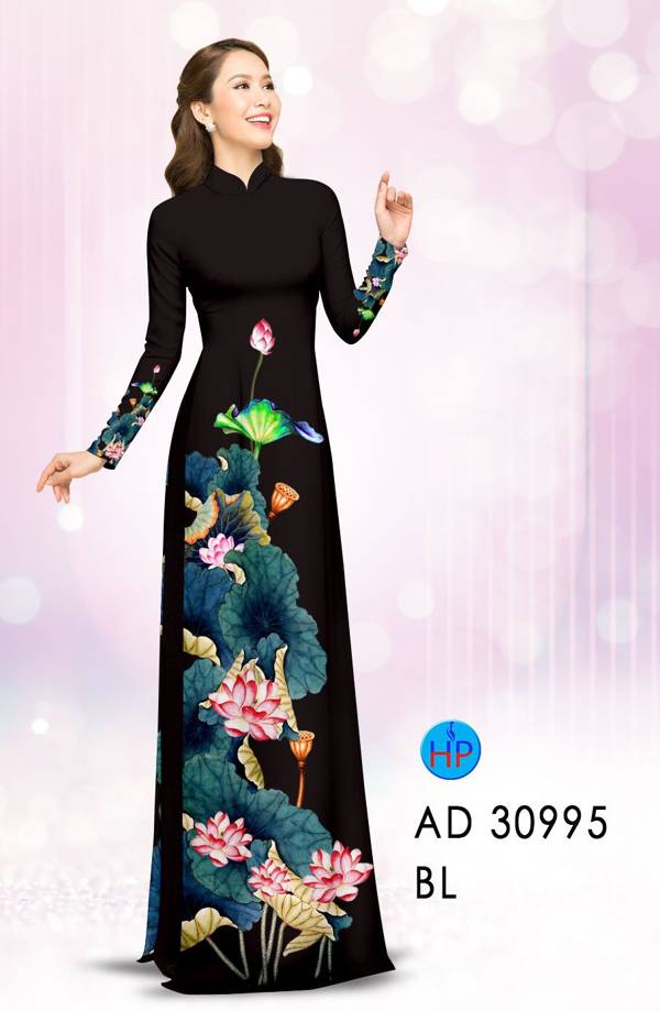 Vải Áo Dài Hoa Sen Thiết Kế 2021 AD 30995