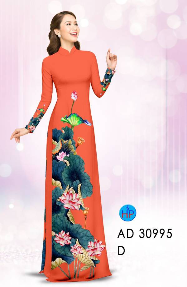 Vải Áo Dài Hoa Sen Thiết Kế 2021 AD 30995