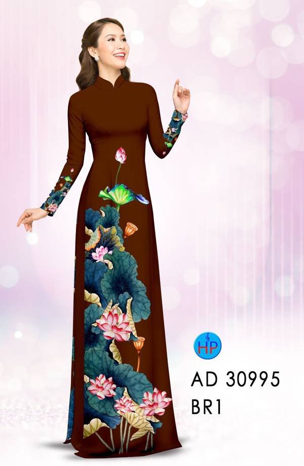 Vải Áo Dài Hoa Sen Thiết Kế 2021 AD 30995