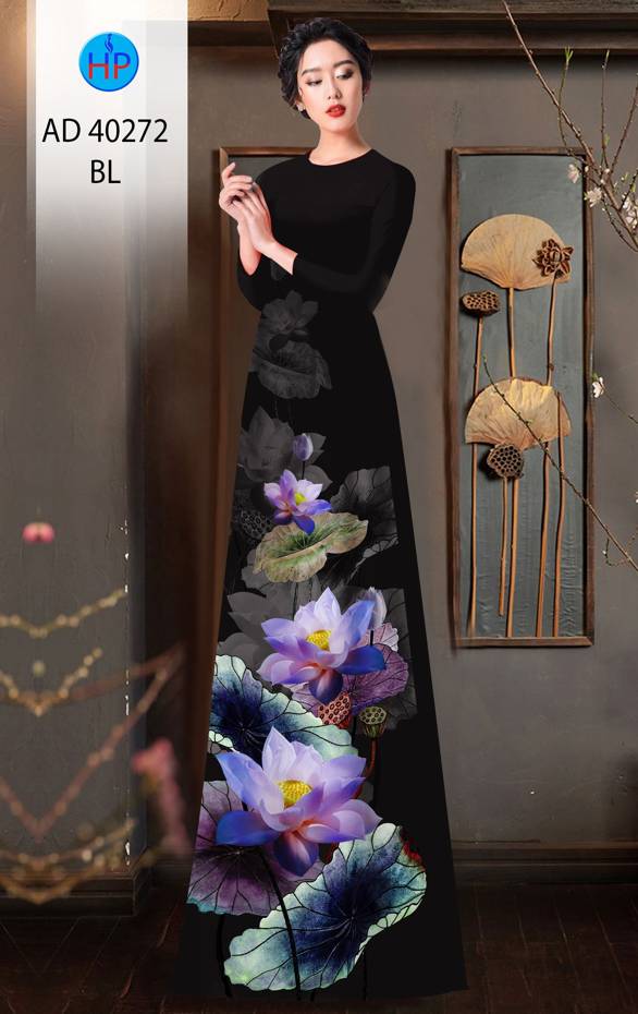 Vải Áo Dài Hoa Sen Độc Đáo AD 40272