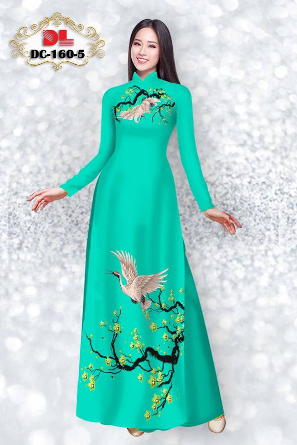 Vải Áo Dài Chim Hạc Độc Đáo AD DC160 29 Vải Áo Dài Chim Hạc Độc Đáo AD DC160