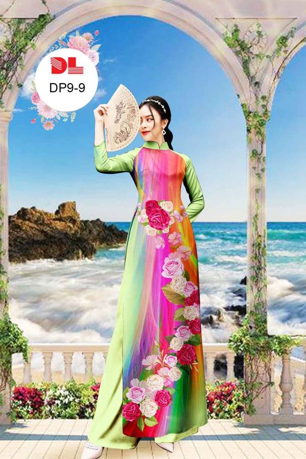Vải Áo Dài Hoa Hồng Kiểu Mới AD DP9