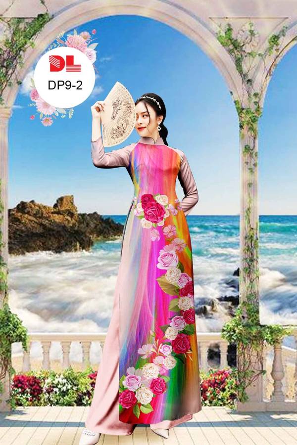 Vải Áo Dài Hoa Hồng Kiểu Mới AD DP9