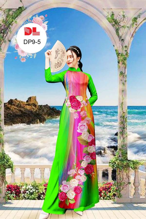 Vải Áo Dài Hoa Hồng Kiểu Mới AD DP9