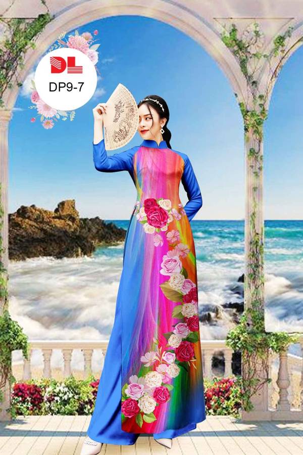 Vải Áo Dài Hoa Hồng Kiểu Mới AD DP9