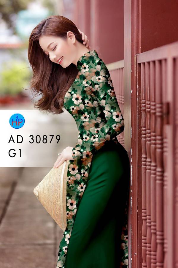 Vải Áo Dài Hoa Đều Mới Ra AD 30879 39 Vải Áo Dài Hoa Đều Mới Ra AD 30879