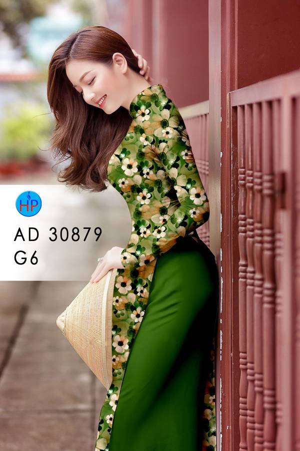Vải Áo Dài Hoa Đều Mới Ra AD 30879 41 Vải Áo Dài Hoa Đều Mới Ra AD 30879