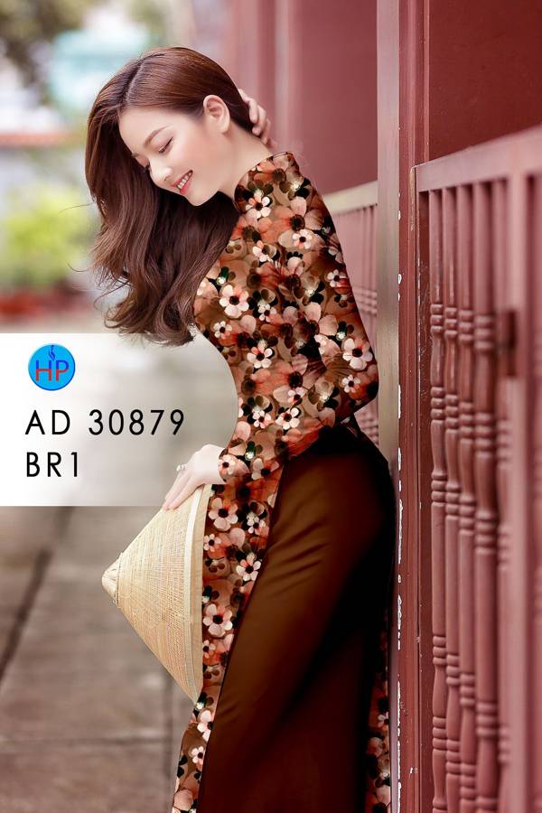 Vải Áo Dài Hoa Đều Mới Ra AD 30879 42 Vải Áo Dài Hoa Đều Mới Ra AD 30879