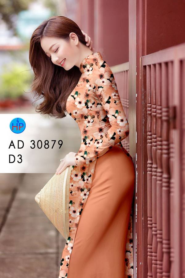 Vải Áo Dài Hoa Đều Mới Ra AD 30879 43 Vải Áo Dài Hoa Đều Mới Ra AD 30879