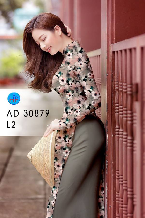 Vải Áo Dài Hoa Đều Mới Ra AD 30879 44 Vải Áo Dài Hoa Đều Mới Ra AD 30879