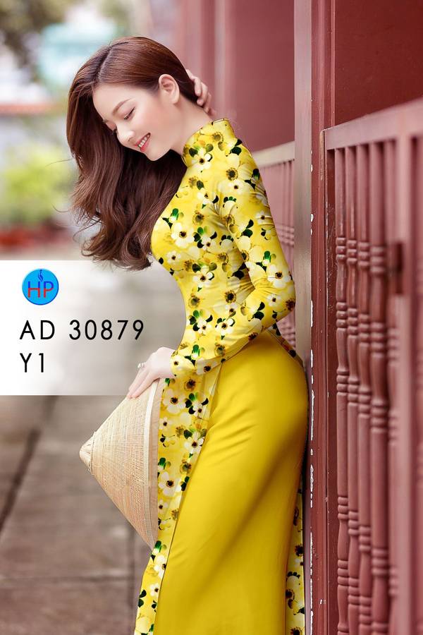 Vải Áo Dài Hoa Đều Mới Ra AD 30879 47 Vải Áo Dài Hoa Đều Mới Ra AD 30879