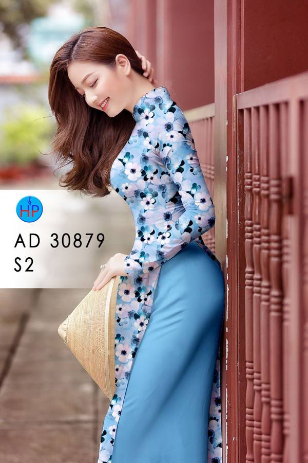 Vải Áo Dài Hoa Đều Mới Ra AD 30879 48 Vải Áo Dài Hoa Đều Mới Ra AD 30879