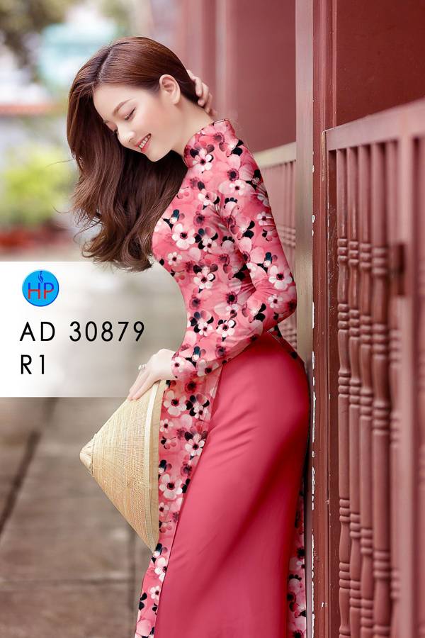 Vải Áo Dài Hoa Đều Mới Ra AD 30879 51 Vải Áo Dài Hoa Đều Mới Ra AD 30879