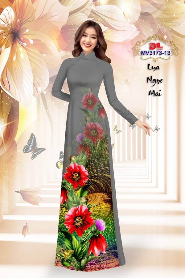 Vải Áo Dài Hoa In 3D Vừa Ra AD MV3173 46 Vải Áo Dài Hoa In 3D Vừa Ra  AD MV3173