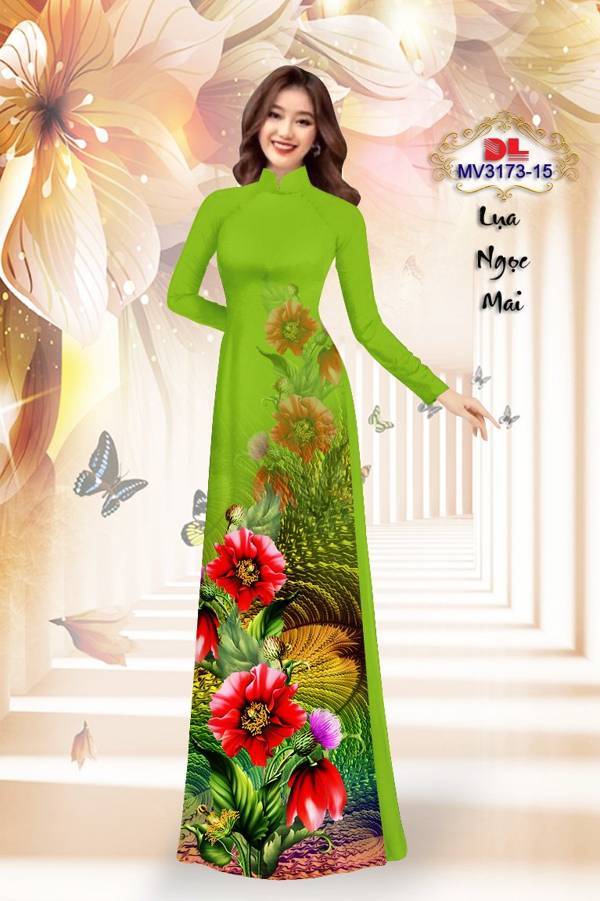 Vải Áo Dài Hoa In 3D Vừa Ra AD MV3173 48 Vải Áo Dài Hoa In 3D Vừa Ra  AD MV3173