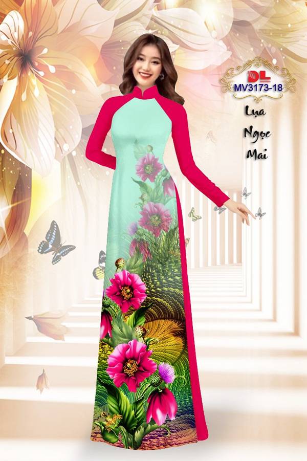 Vải Áo Dài Hoa In 3D Vừa Ra AD MV3173 52 Vải Áo Dài Hoa In 3D Vừa Ra  AD MV3173