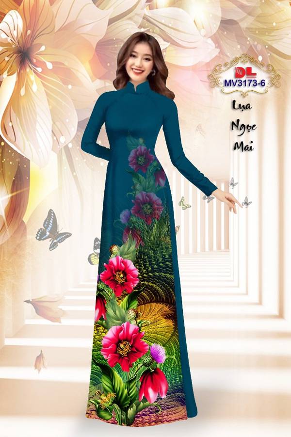Vải Áo Dài Hoa In 3D Vừa Ra AD MV3173 58 Vải Áo Dài Hoa In 3D Vừa Ra  AD MV3173