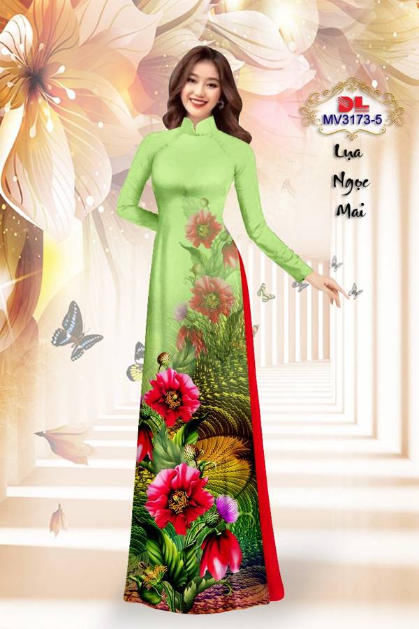Vải Áo Dài Hoa In 3D Vừa Ra AD MV3173 57 Vải Áo Dài Hoa In 3D Vừa Ra  AD MV3173