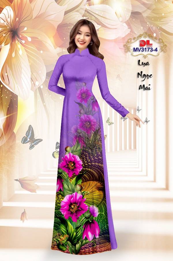 Vải Áo Dài Hoa In 3D Vừa Ra AD MV3173 56 Vải Áo Dài Hoa In 3D Vừa Ra  AD MV3173