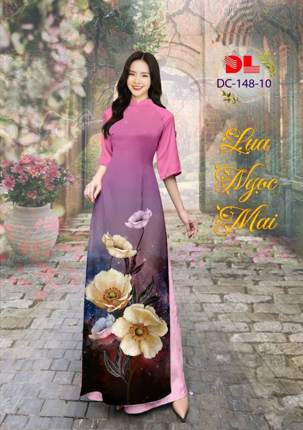 Vải Áo Dài Hoa In 3D Vừa Ra AD DC148 26 Vải Áo Dài Hoa In 3D Vừa Ra  AD DC148