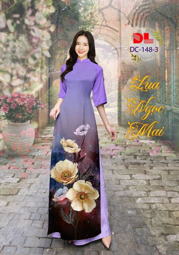 Vải Áo Dài Hoa In 3D Vừa Ra AD DC148 31 Vải Áo Dài Hoa In 3D Vừa Ra  AD DC148