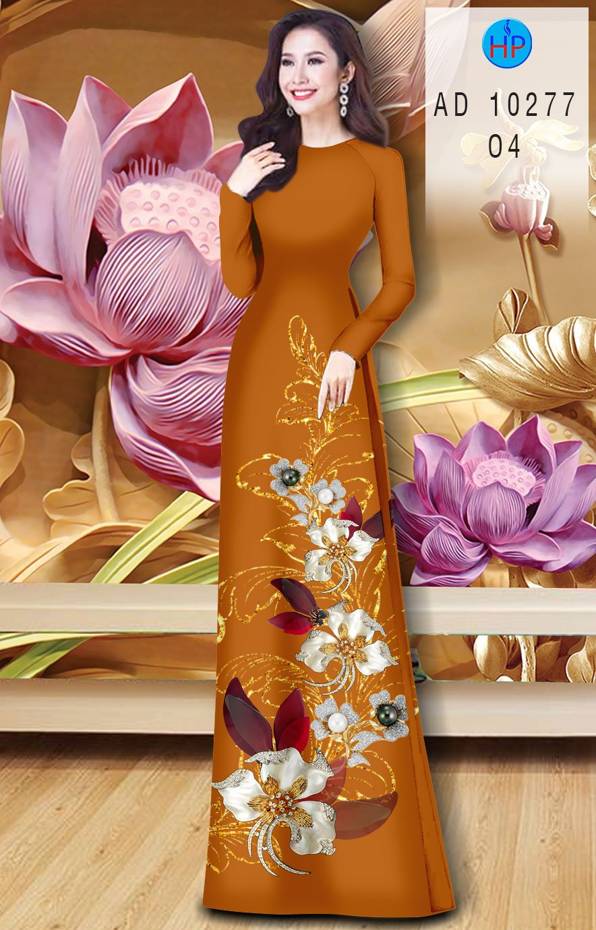 Vải Áo Dài Hoa In 3D Thiết Kế 2021 AD 10277 36 Vải Áo Dài Hoa In 3D Thiết Kế 2021 AD 10277